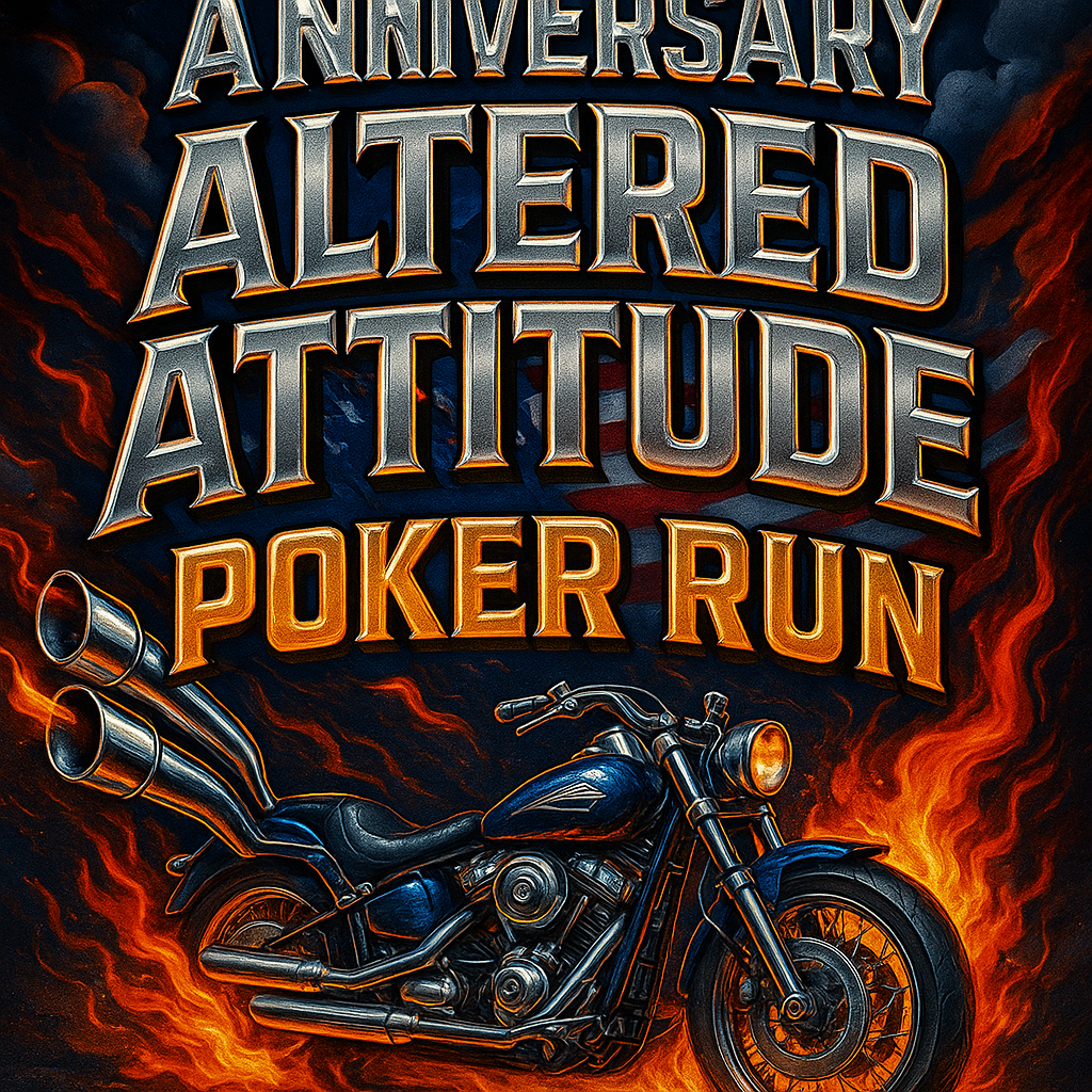 Join the 1 Year Anniversary Altered Attitude Poker Run in Vacaville!