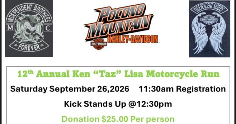 12th Annual Ken “Taz” Lisa Motorcycle Run