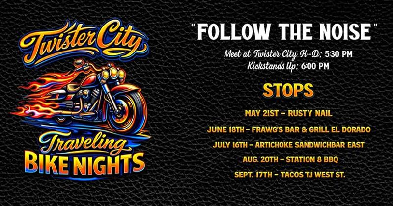 Twister City Harley July Traveling Bike Night