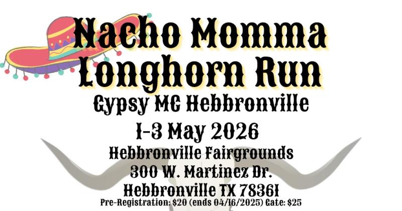 Gypsy MC 2026 Nacho Momma Longhorn Run