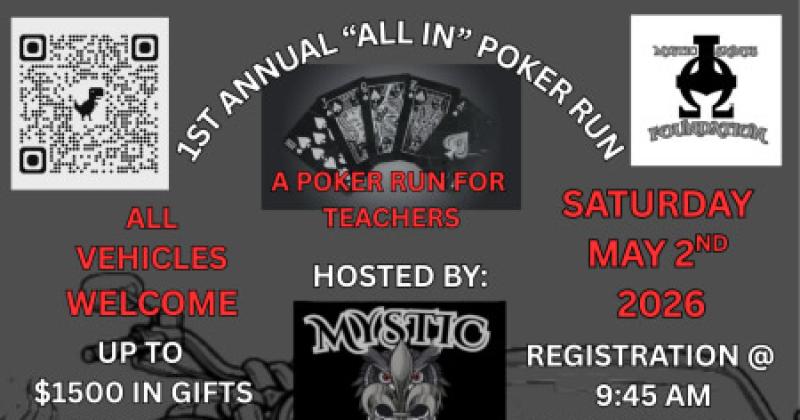 Mystic Saints' First Annual "All In" Poker Run for Teachers
