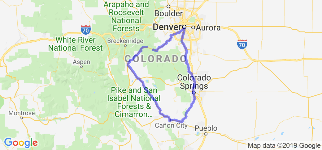 Denver to the South Park Basin Loop