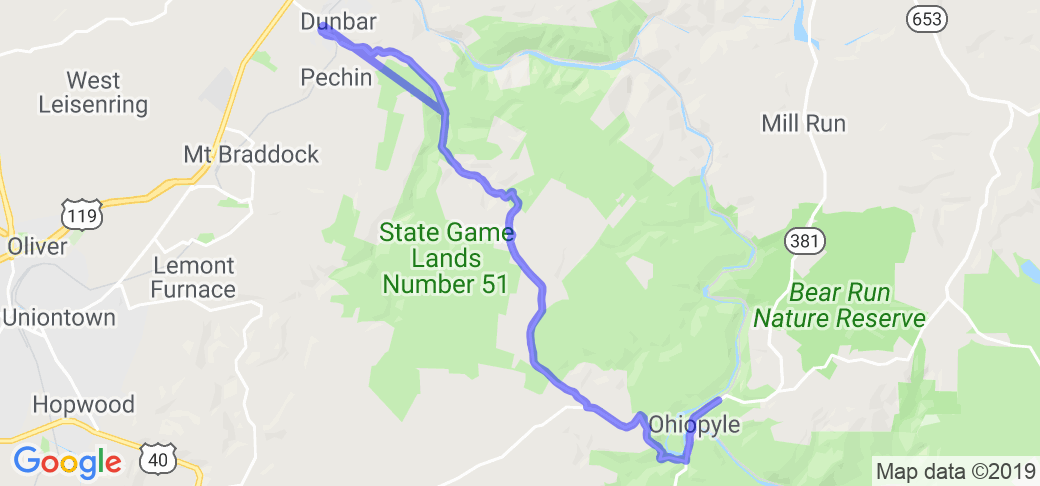 Dunbar to Ohiopyle