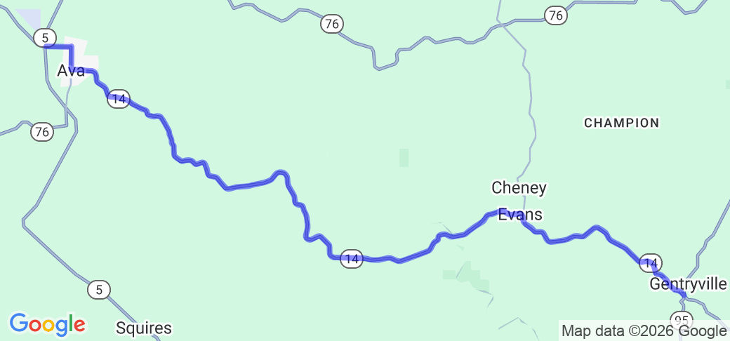 MO-14 - Gentryville to Ava